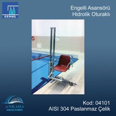 Engelli Asansörü - Hidrolik Oturaklı 304 Kalite Paslanmaz Çelik