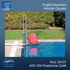 Engelli Asansörü - Hidrolik Oturaklı 304 Kalite Paslanmaz Çelik