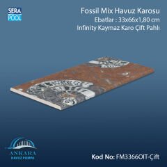 Fossil Mix 33x66x1,80 cm Infinity Kaymaz Karo Çift Pahlı