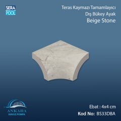 Beige Stone 4x4 cm Dış Bükey Ayak