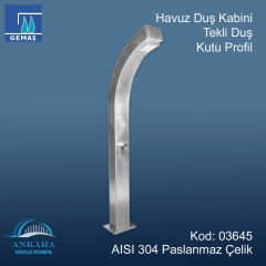 Havuz Duş Kabini Paslanmaz Çelik Tekli Duş Profik 304 K