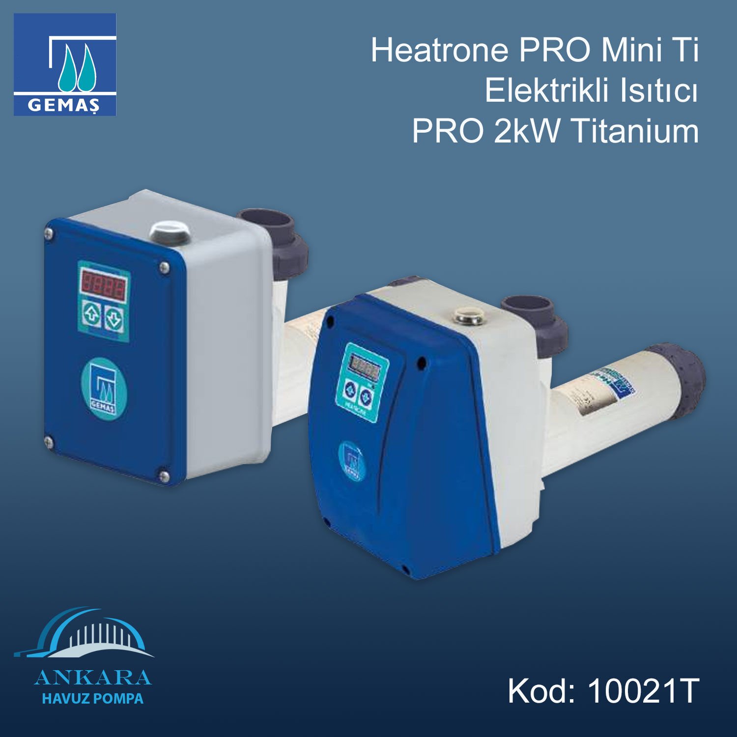 Heatrone PRO Mini Ti 2 kW Elektrikli Isıtıcı Titanium