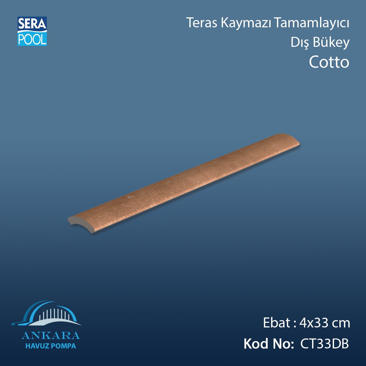 Cotto 4x33 cm Dış Bükey