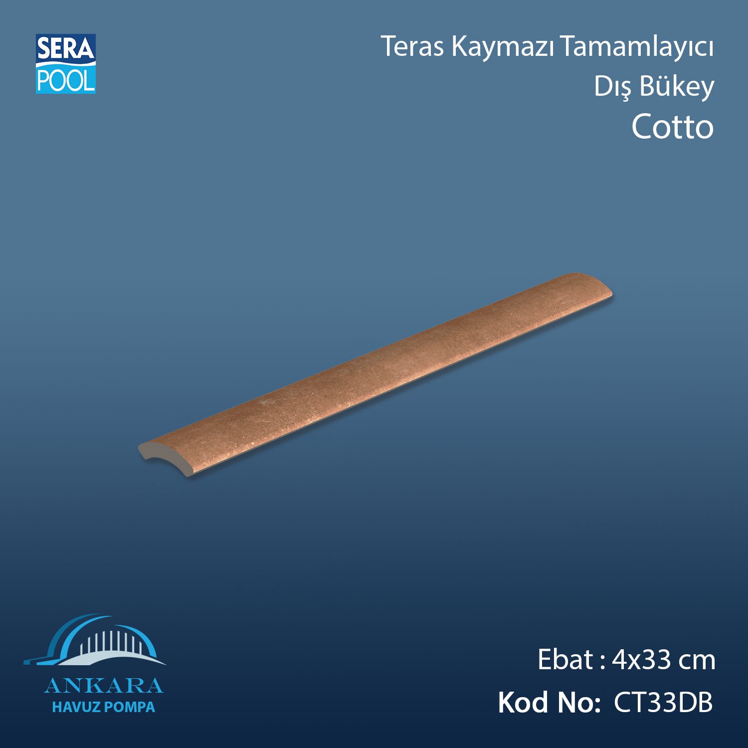 Cotto 4x33 cm Dış Bükey