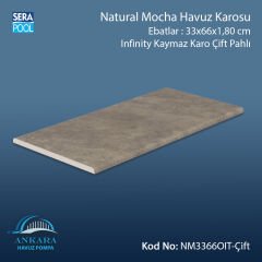 Natural Mocha 33x66x1,80 cm Infinity Kaymaz Karo Çift Pahlı