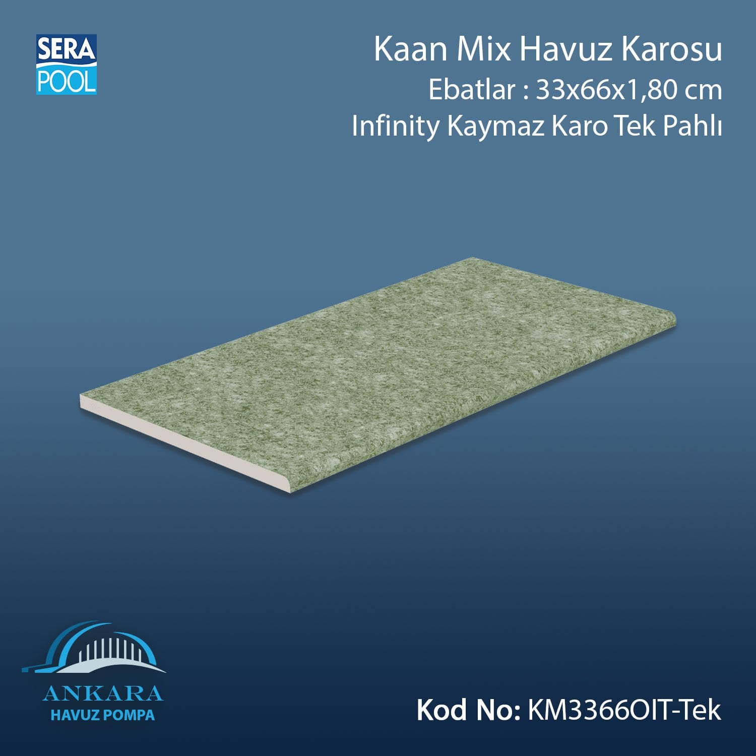 Kaan Mix 33x66x1,80 cm Infinity Kaymaz Karo Tek Pahlı