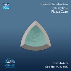 Piazza Cyan 4x4 cm İç Bükey Köşe