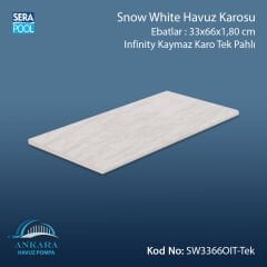 Snow White 33x66x1,80 cm Infinity Kaymaz Karo Tek Pahlı