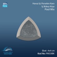 Pool Mix 4x4 cm İç Bükey Köşe