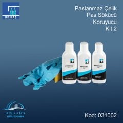 Paslanmaz Çelik Pas Sökücü - Koruyucu Kit 2