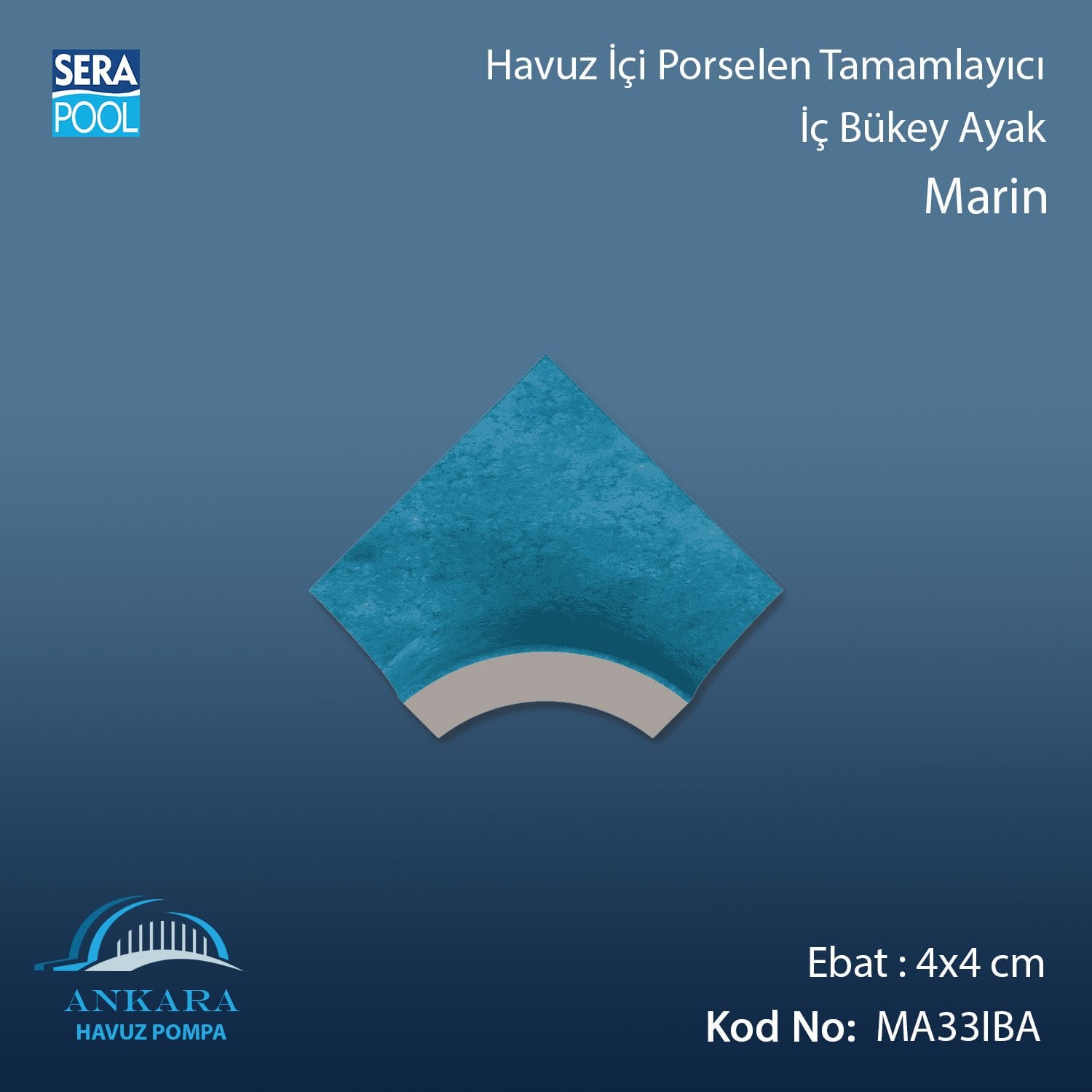 Marin 4x4 cm İç Bükey Ayak