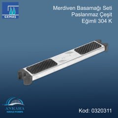Merdiven Basamağı Paslanmaz Çelik Eğimli 304 K