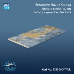 Serastone 33x66x1,80 cm Infinity Kaymaz Karo Tek Pahlı