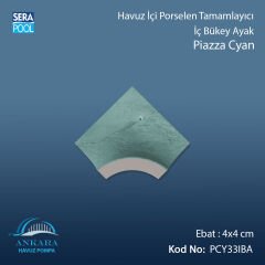 Piazza Cyan 4x4 cm İç Bükey Ayak