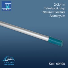 Teleskopik Süpürge ve Fırça Sap 2x2,4 m Alüminyum Eloksallı