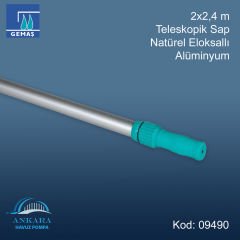 Teleskopik Süpürge ve Fırça Sap 2x2,4 m Alüminyum Eloksallı
