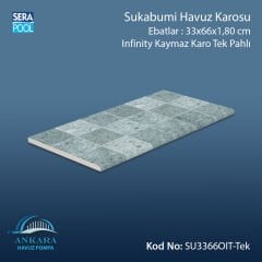 Sukabumi 33x66x1,80 cm Infinity Kaymaz Karo Tek Pahlı