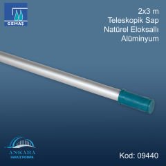 Teleskopik Süpürge ve Fırça Sap 2x3 m Alüminyum Eloksallı