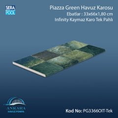Piazza Green 33x66x1,80 cm Infinity Kaymaz Karo Tek Pahlı