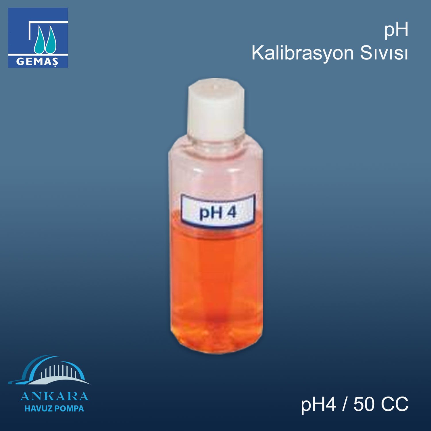 pH Kalibrasyon Sıvısı - pH 4 / 50 CC