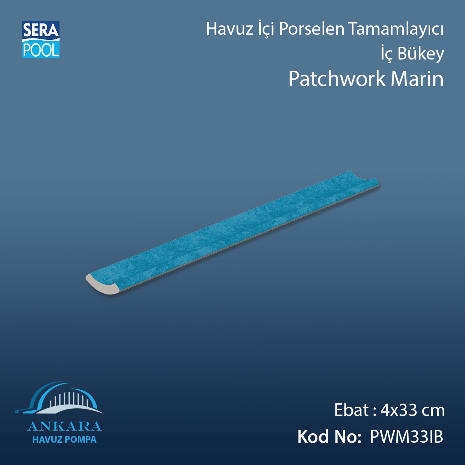 Patchwork Marin 4x33 cm İç Bükey