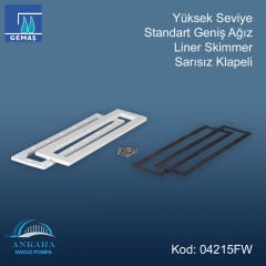 Yüksek Seviye Standart Geniş Ağız Liner Skimmer , Sarısız, Klapeli
