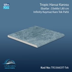 Tropic 33x66x1,80 cm Infinity Kaymaz Karo Tek Pahlı