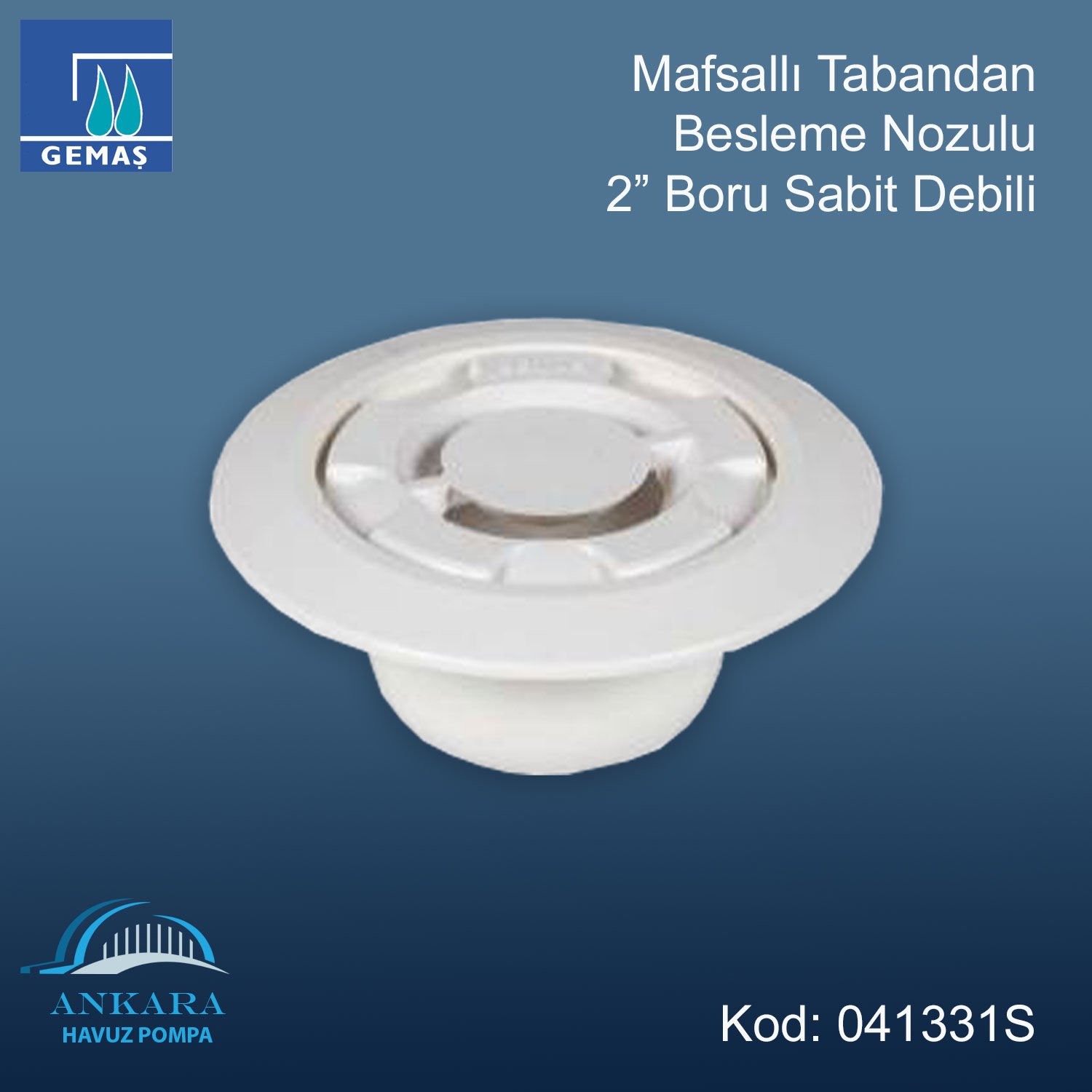 Mafsallı Tabandan Besleme Nozulu 2'' Boru Sabit Debili