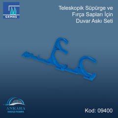 Teleskopik Süpürge ve Fırça Sapları İçin Duvar Askı Seti