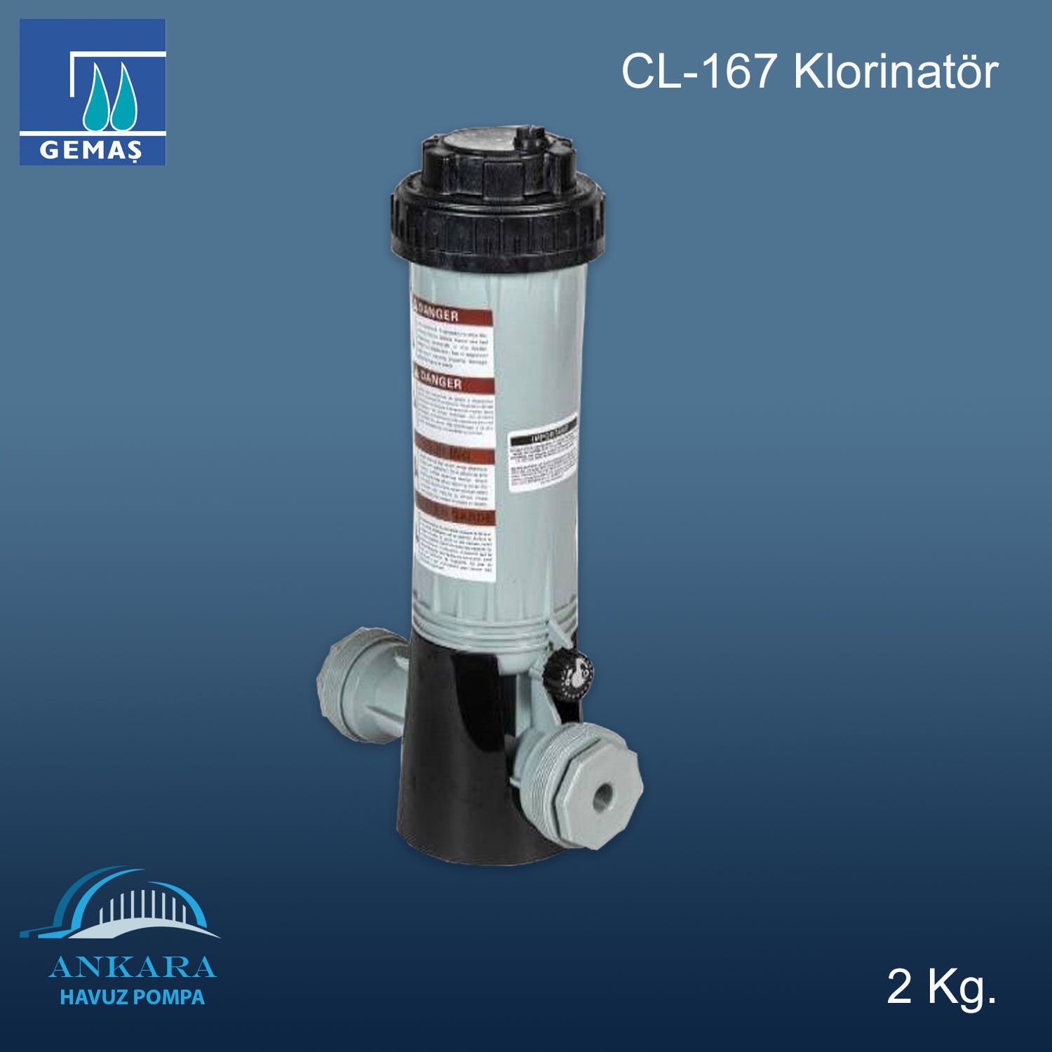 Gemaş CL-167 Klorinatör Online 2 Kg.