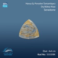 Serastone 4x4 cm Dış Bükey Köşe