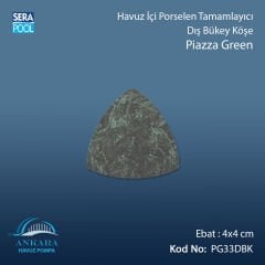 Piazza Green 4x4 cm Dış Bükey Köşe