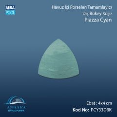 Piazza Cyan 4x4 cm Dış Bükey Köşe