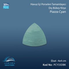 Piazza Cyan 4x4 cm Dış Bükey Köşe