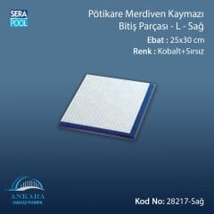 Pötikare Merdiven Kaymazı Bitiş Parçası -L - Sağ -25x30 cm- Kobalt+Sırsız