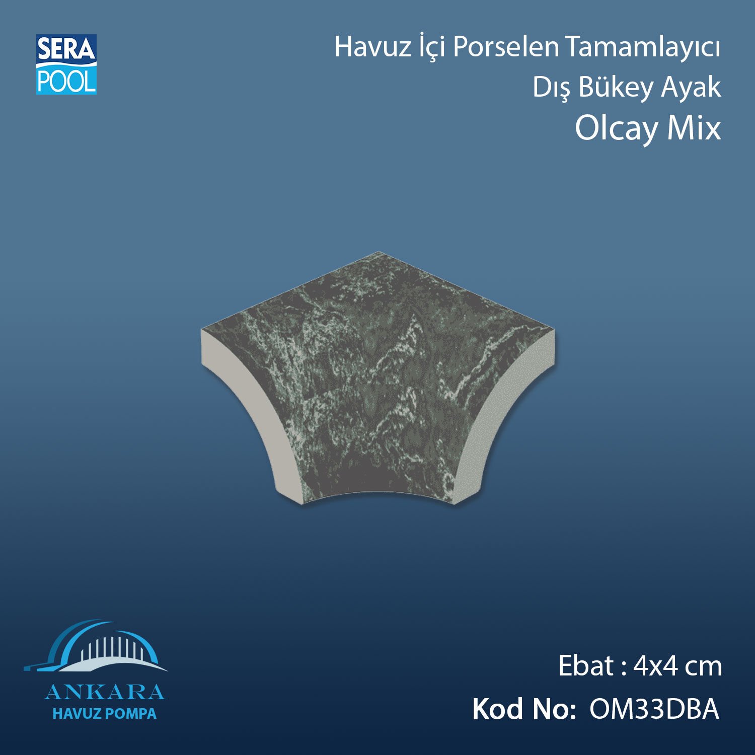 Olcay Mix 4x4 cm Dış Bükey Ayak