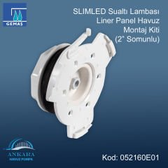 SlimLED” Havuz Sualtı Aydınlatma Lambası - Liner Panel Havuz Montaj Kiti (2'' Somunlu)