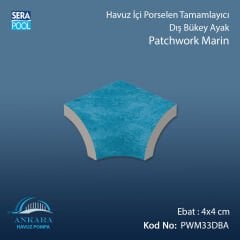 Patchwork Marin 4x4 cm Dış Bükey Ayak