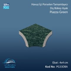 Piazza Green 4x4 cm Dış Bükey Ayak