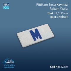 Pötikare Sırsız Kaymaza Kobalt Rakam Yazısı 12,5x25 cm