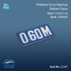 Pötikare Kobalt Kaymaza Sırsız Rakam Yazısı 12,5x25 cm