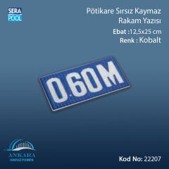 Pötikare Kobalt Kaymaza Sırsız Rakam Yazısı 12,5x25 cm