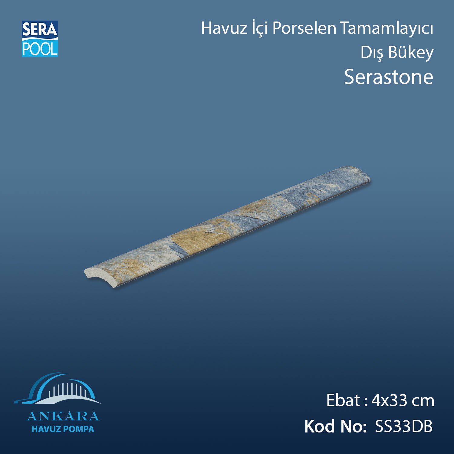 Serastone 4x33 cm Dış Bükey