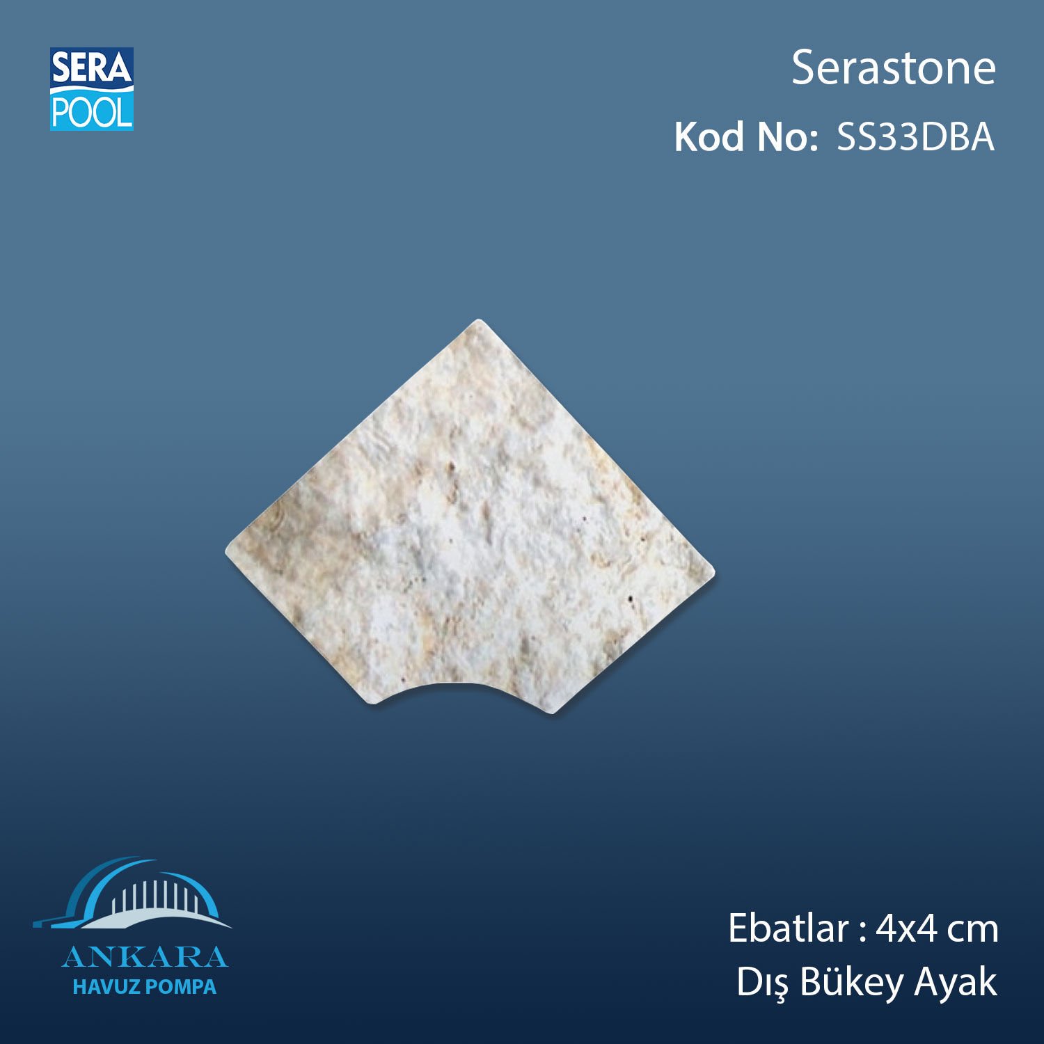 Serastone 4x33 cm Dış Bükey
