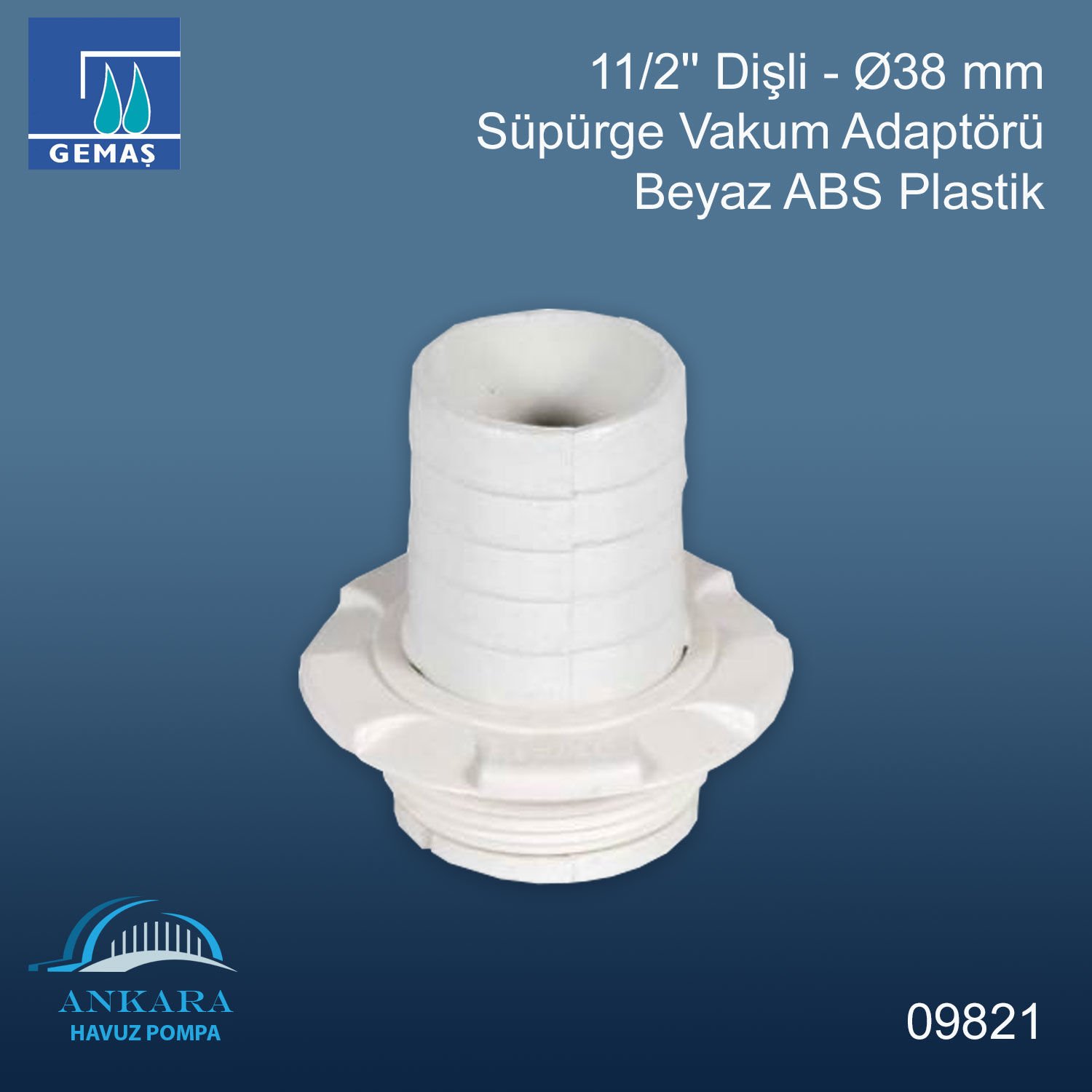 Süpürge Vakum Adaptörü 11/2''- Ø38