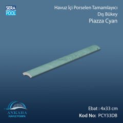 Piazza Cyan 4x33 cm Dış Bükey