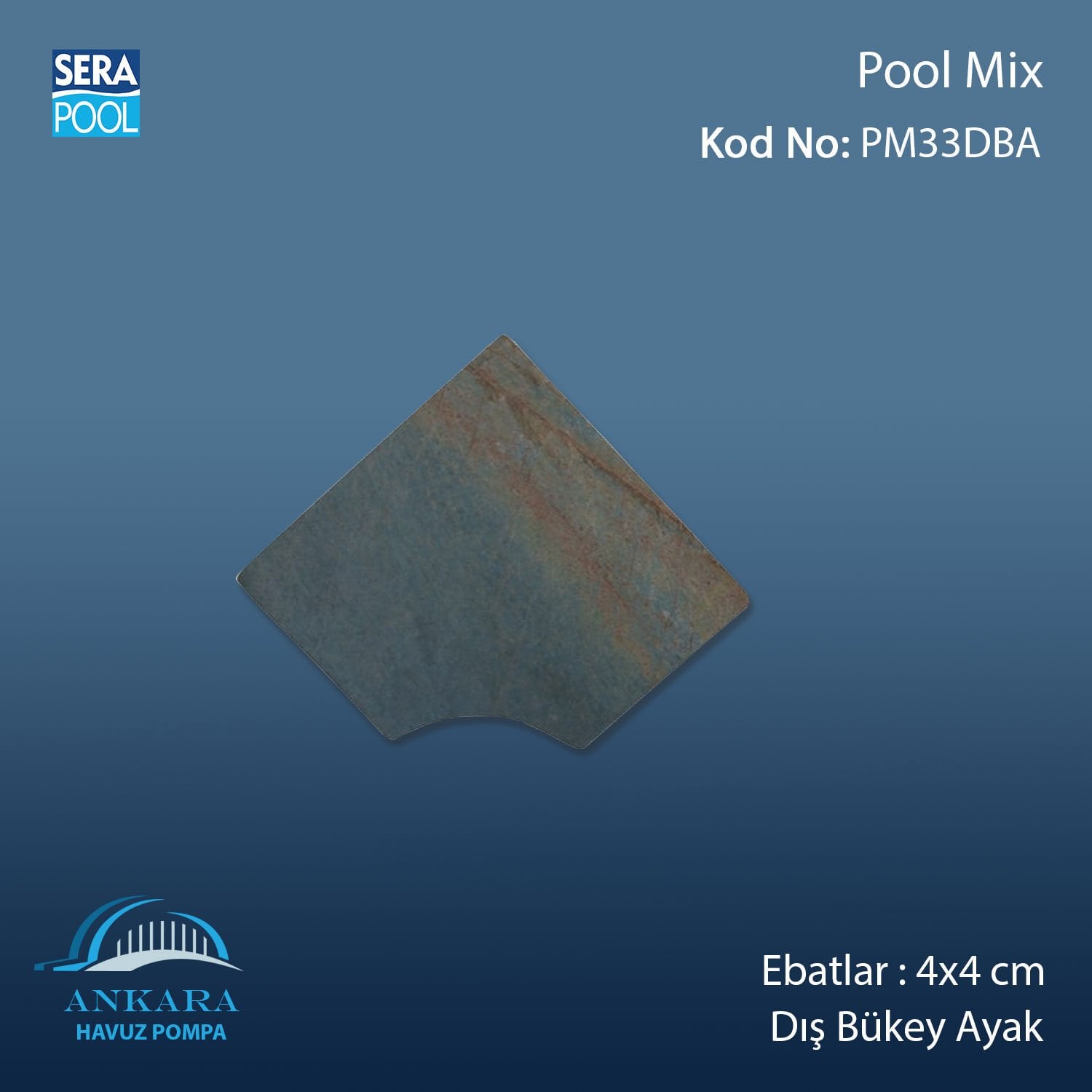 Pool Mix 4x33 cm Dış Bükey