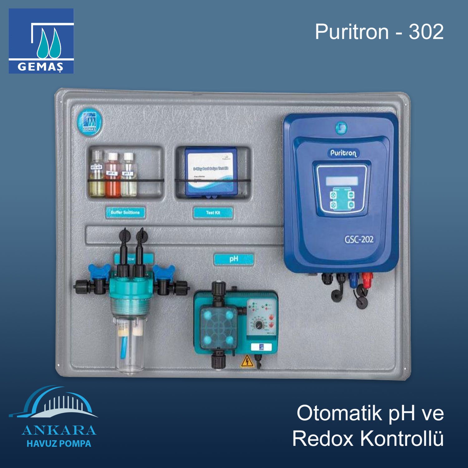 Puritron-302, Otomatik pH ve Redox Kontrollü