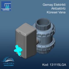GEMAS Ø50mm Elektrik Aktuatörlü Küresel Vana