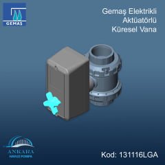 GEMAS Ø63mm Elektrik Aktuatörlü Küresel Vana